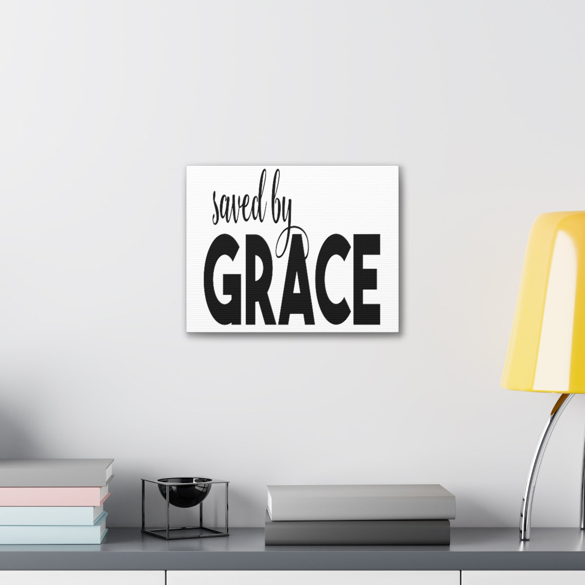 Scripture Walls Saved By Grace Ephesians 2:8-9 Bold Christian Wall Art Print Ready to Hang Unframed-Express Your Love Gifts