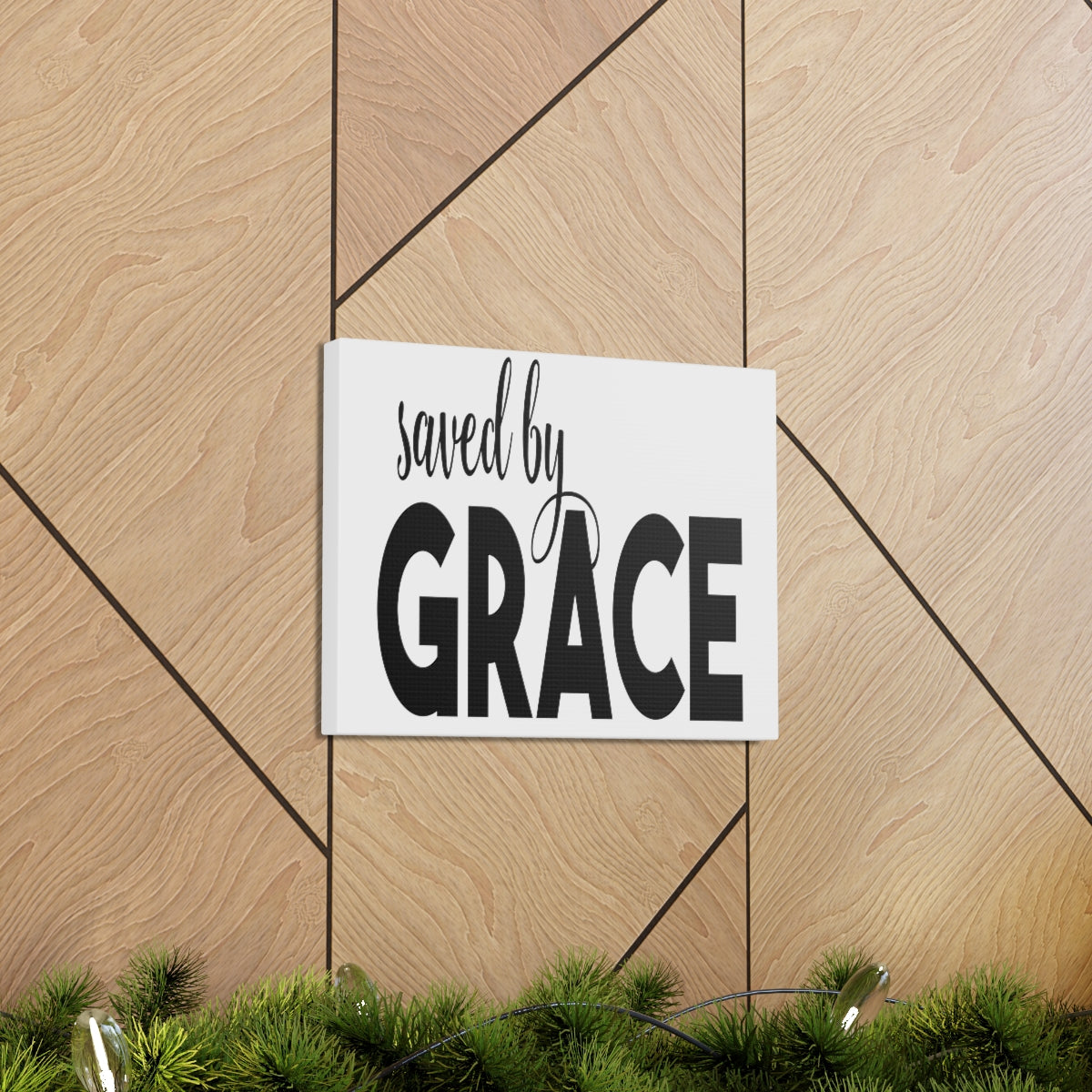 Scripture Walls Saved By Grace Ephesians 2:8-9 Bold Christian Wall Art Print Ready to Hang Unframed-Express Your Love Gifts