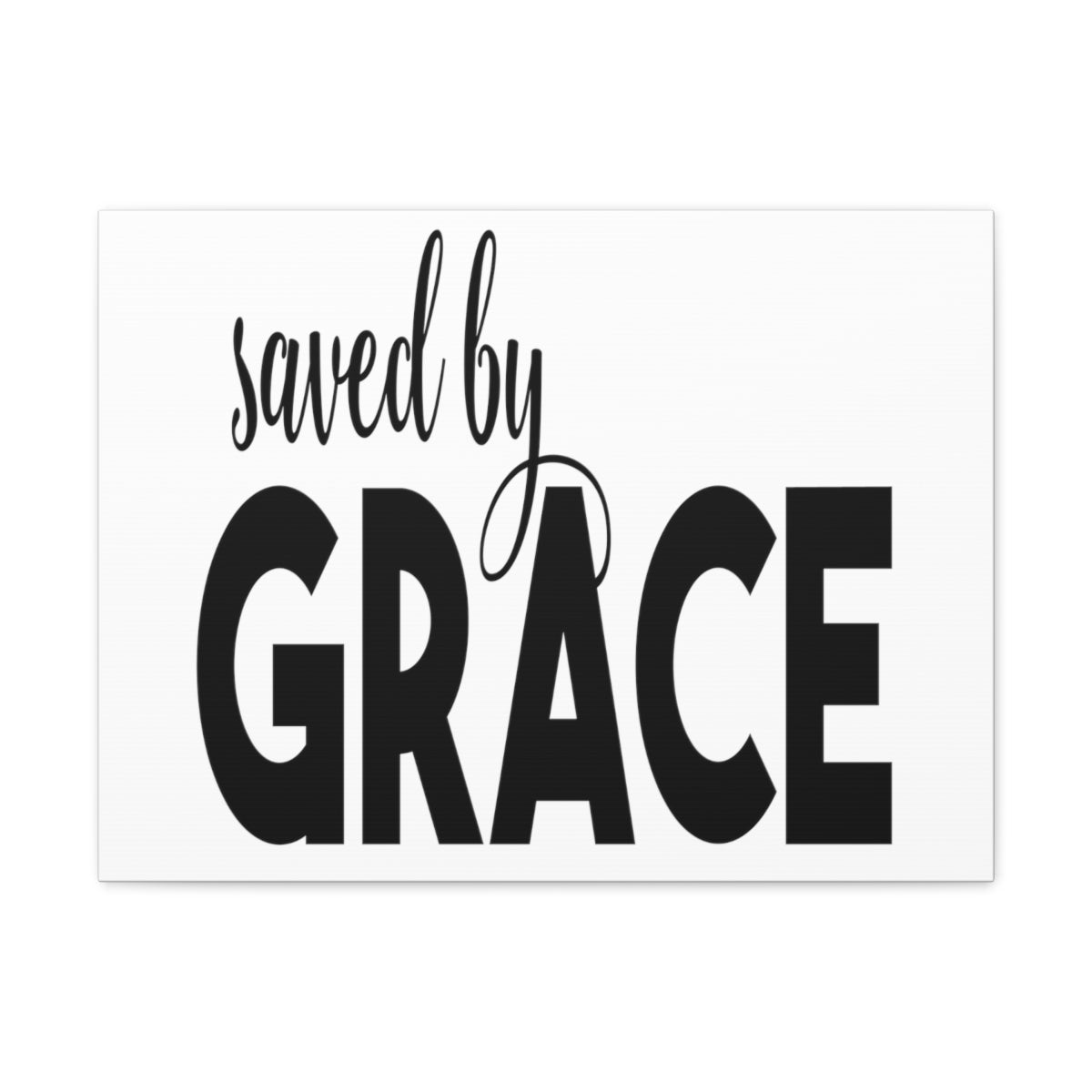 Scripture Walls Saved By Grace Ephesians 2:8-9 Bold Christian Wall Art Print Ready to Hang Unframed-Express Your Love Gifts