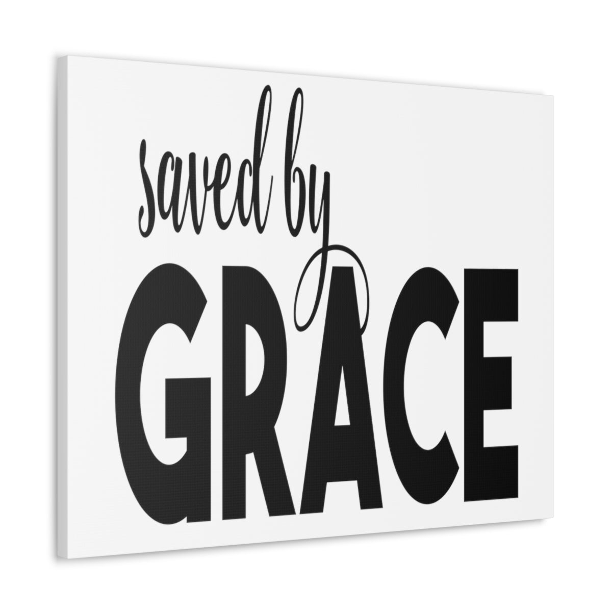 Scripture Walls Saved By Grace Ephesians 2:8-9 Bold Christian Wall Art Print Ready to Hang Unframed-Express Your Love Gifts