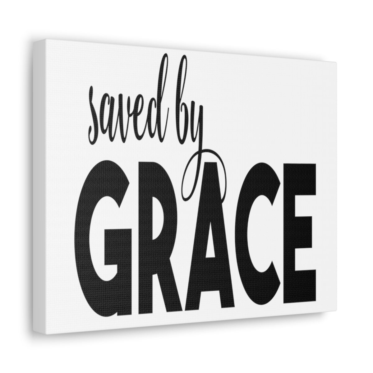 Scripture Walls Saved By Grace Ephesians 2:8-9 Bold Christian Wall Art Print Ready to Hang Unframed-Express Your Love Gifts