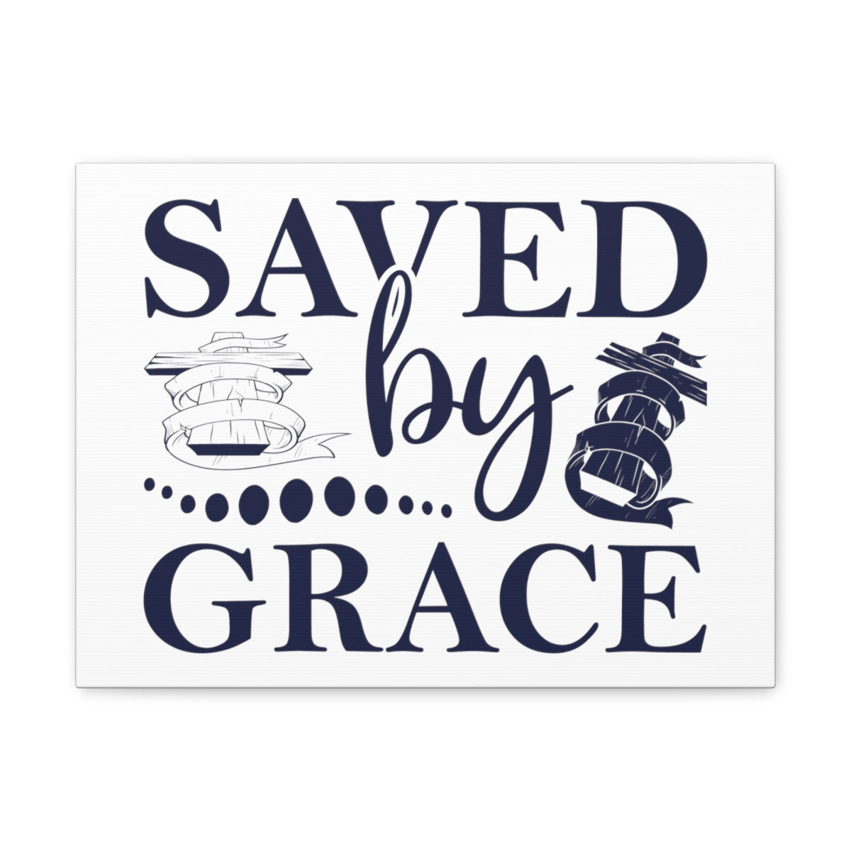 Scripture Walls Saved By Grace Ephesians 2:8-9 Christian Wall Art Print Ready to Hang Unframed-Express Your Love Gifts
