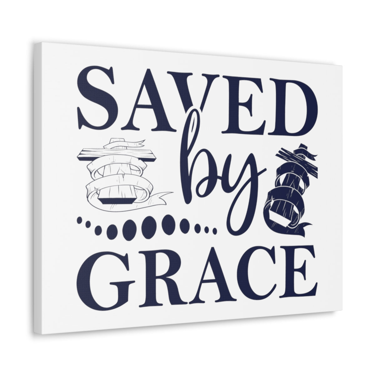 Scripture Walls Saved By Grace Ephesians 2:8-9 Christian Wall Art Print Ready to Hang Unframed-Express Your Love Gifts