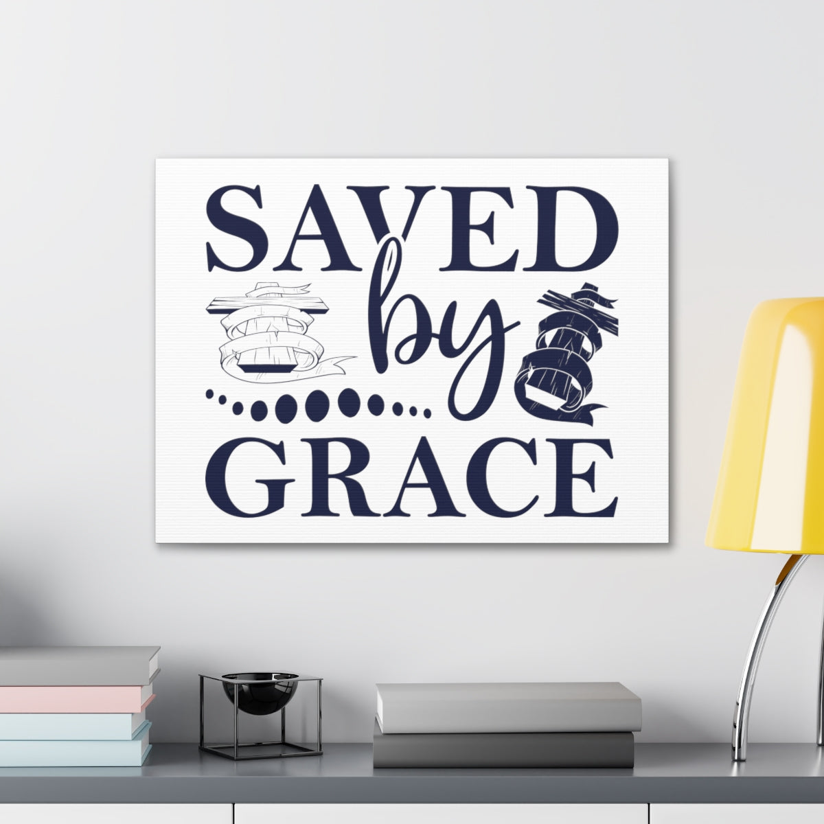 Scripture Walls Saved By Grace Ephesians 2:8-9 Christian Wall Art Print Ready to Hang Unframed-Express Your Love Gifts
