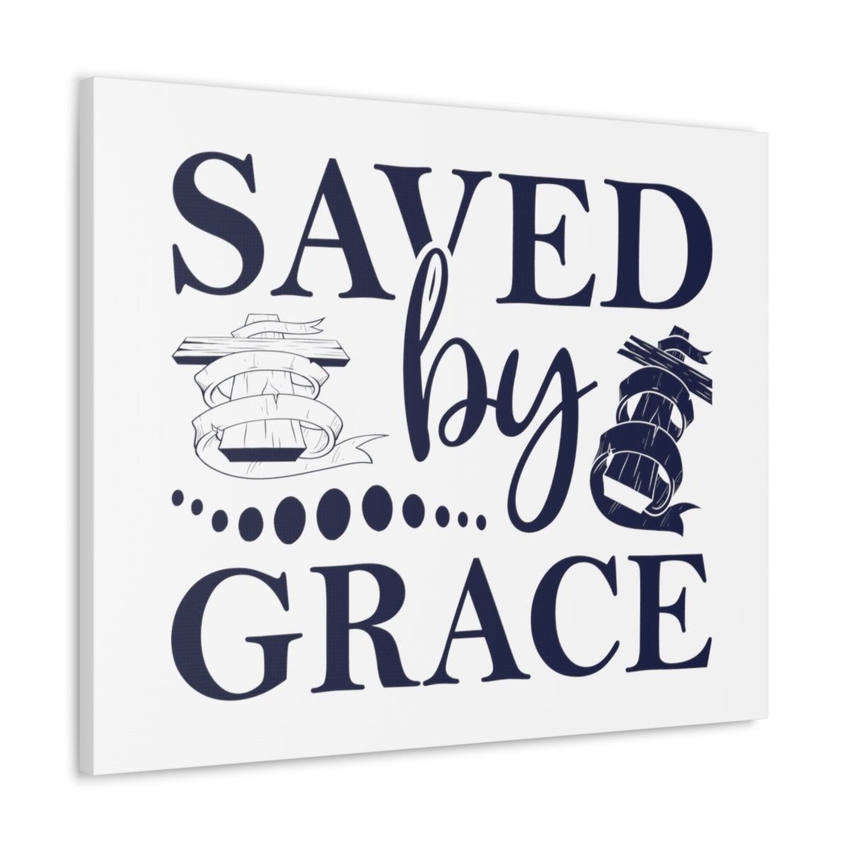 Scripture Walls Saved By Grace Ephesians 2:8-9 Christian Wall Art Print Ready to Hang Unframed-Express Your Love Gifts