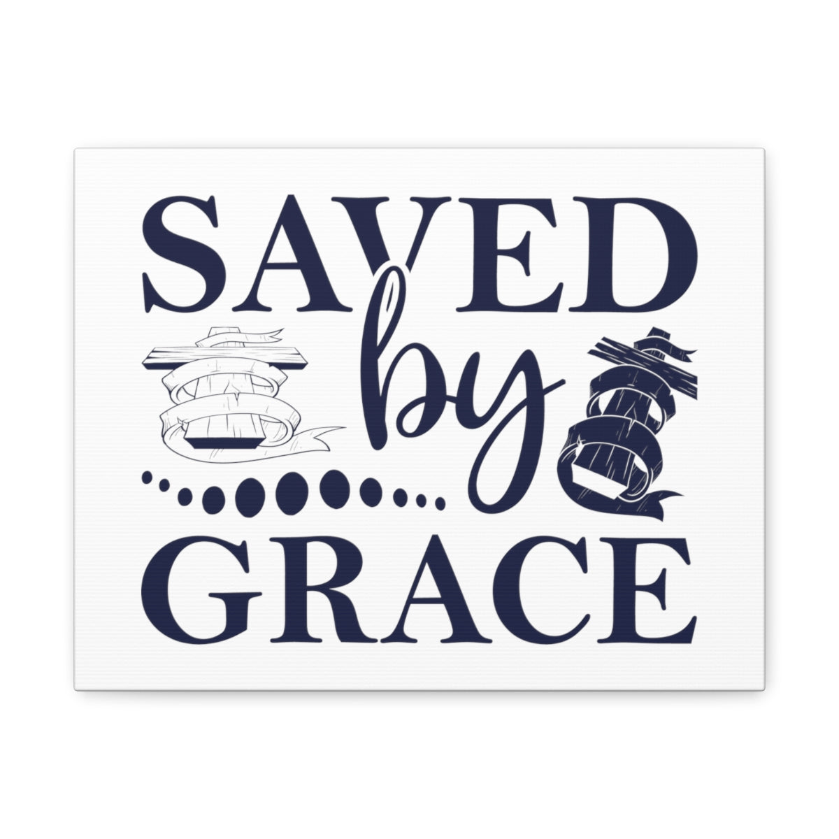 Scripture Walls Saved By Grace Ephesians 2:8-9 Christian Wall Art Print Ready to Hang Unframed-Express Your Love Gifts