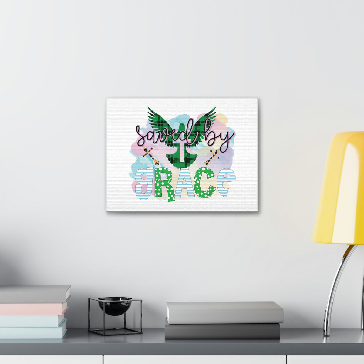 Scripture Walls Saved By Grace Ephesians 2:8-9 Dove Christian Wall Art Bible Verse Print Ready to Hang Unframed-Express Your Love Gifts