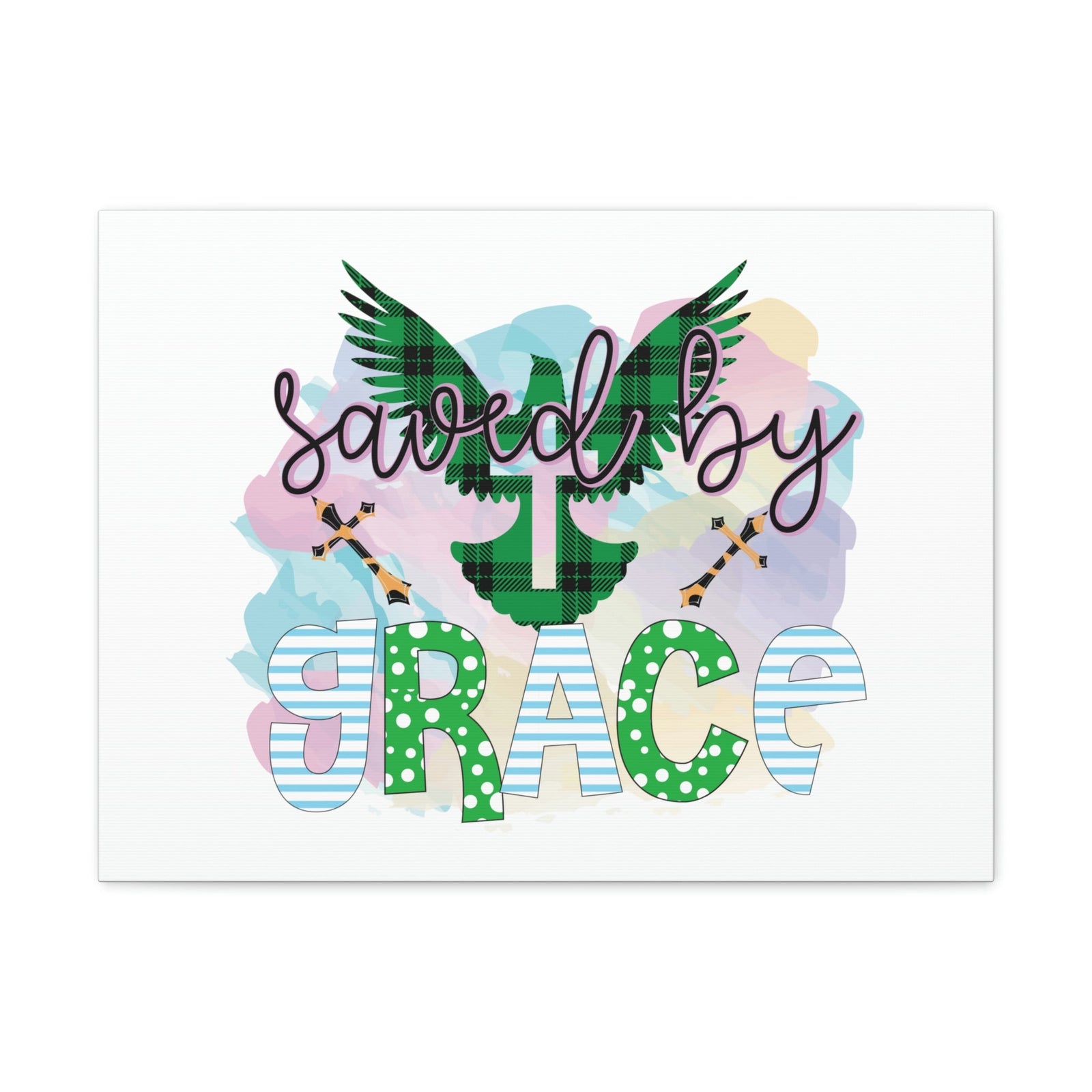 Scripture Walls Saved By Grace Ephesians 2:8-9 Dove Christian Wall Art Bible Verse Print Ready to Hang Unframed-Express Your Love Gifts