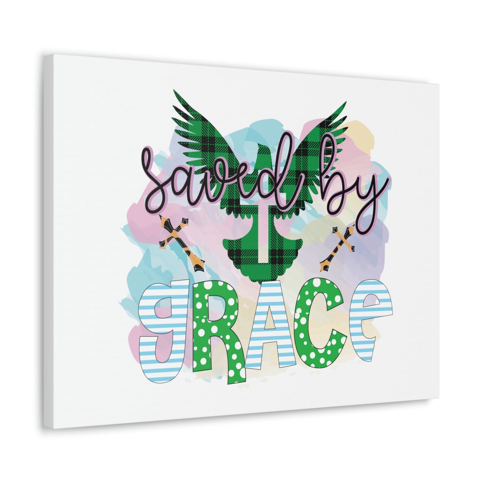 Scripture Walls Saved By Grace Ephesians 2:8-9 Dove Christian Wall Art Bible Verse Print Ready to Hang Unframed-Express Your Love Gifts