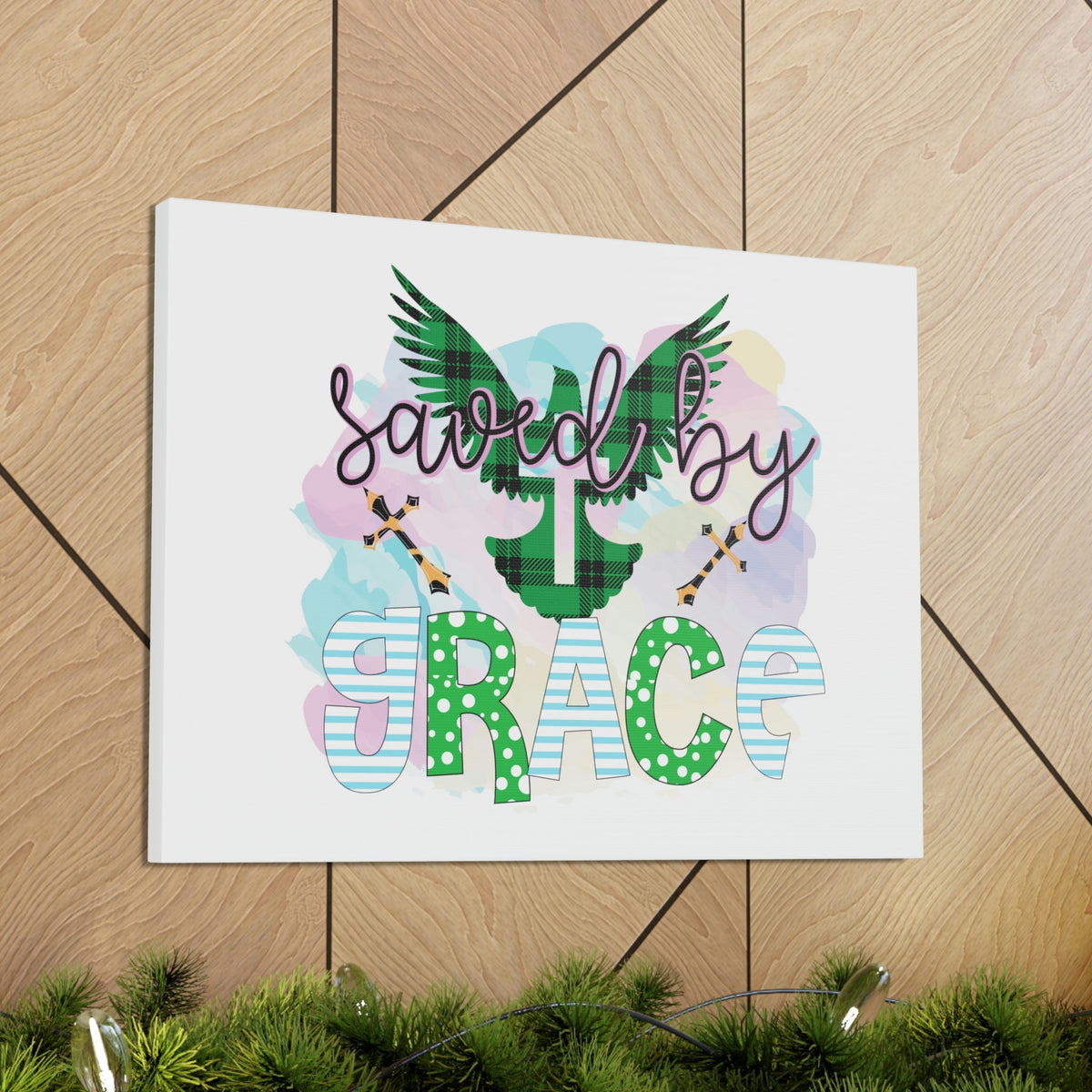 Scripture Walls Saved By Grace Ephesians 2:8-9 Dove Christian Wall Art Bible Verse Print Ready to Hang Unframed-Express Your Love Gifts