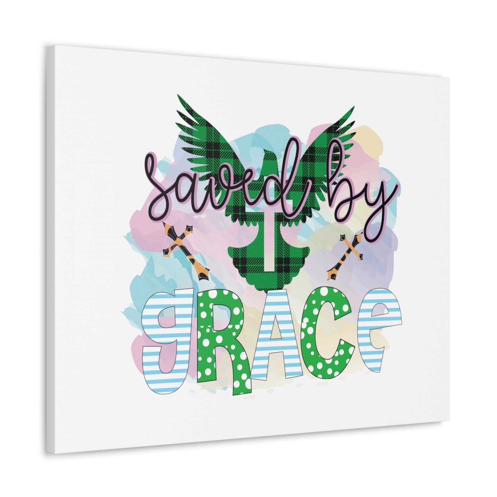 Scripture Walls Saved By Grace Ephesians 2:8-9 Dove Christian Wall Art Bible Verse Print Ready to Hang Unframed-Express Your Love Gifts