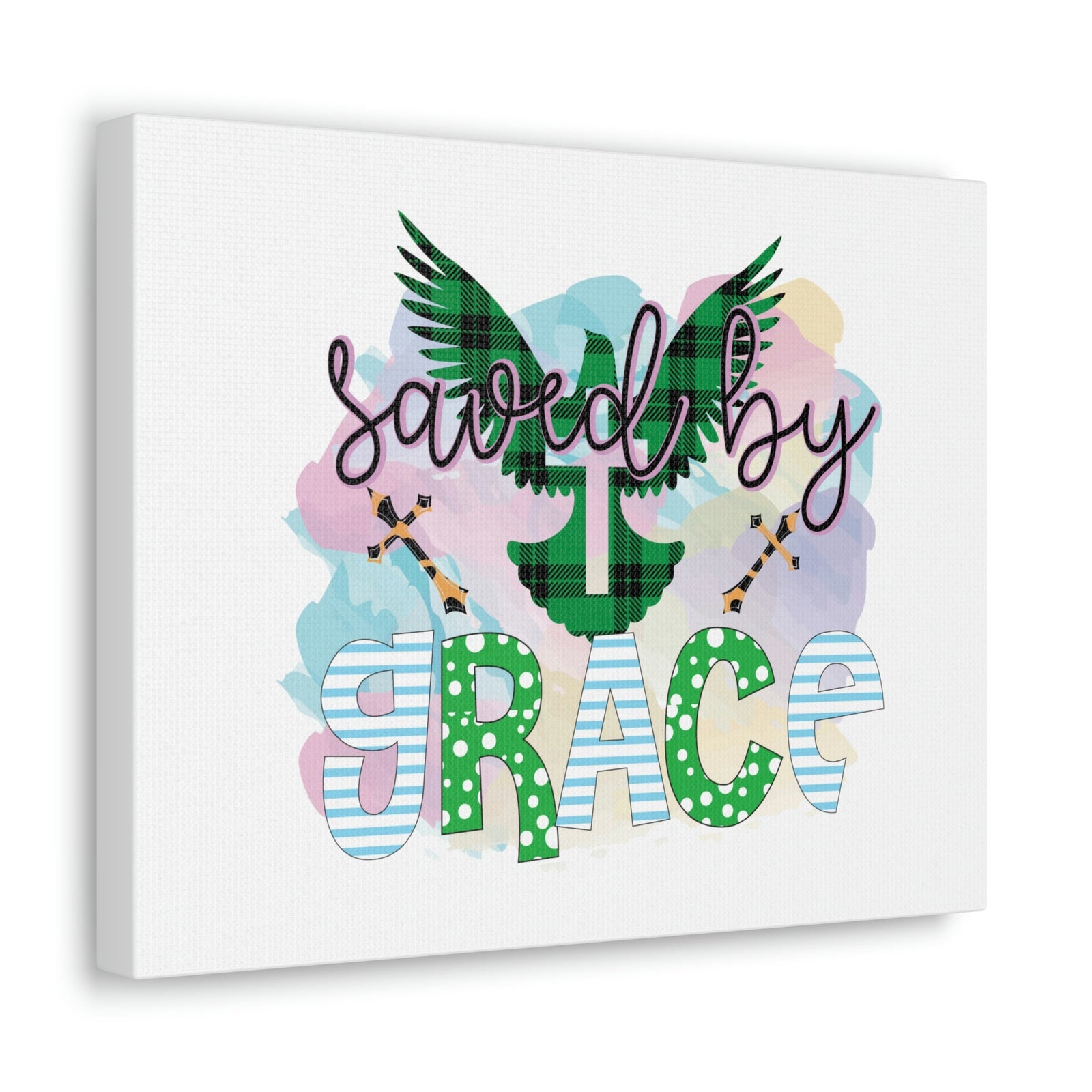 Scripture Walls Saved By Grace Ephesians 2:8-9 Dove Christian Wall Art Bible Verse Print Ready to Hang Unframed-Express Your Love Gifts