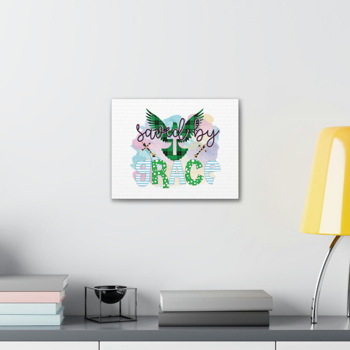 Scripture Walls Saved By Grace Ephesians 2:8-9 Dove Christian Wall Art Bible Verse Print Ready to Hang Unframed-Express Your Love Gifts