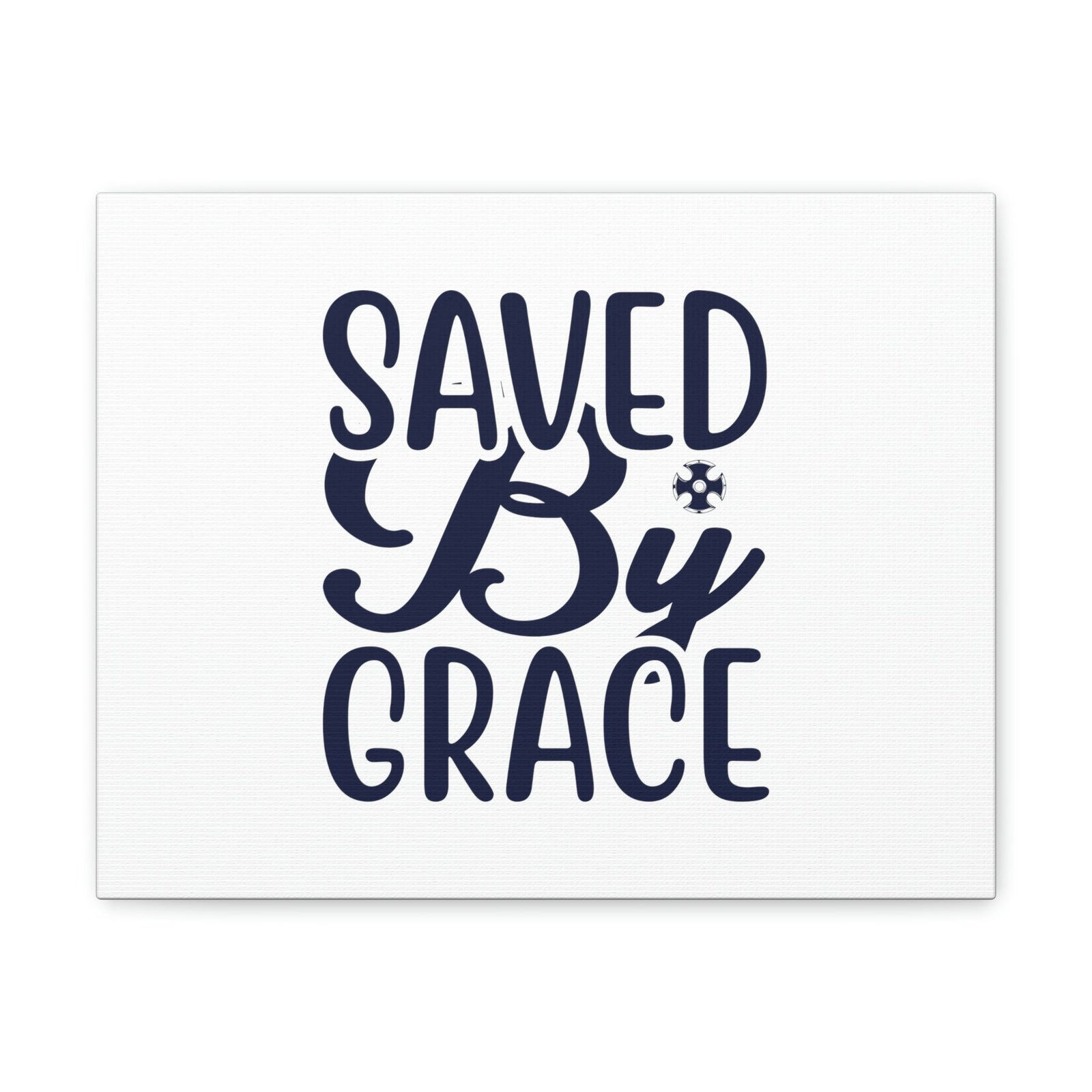 Scripture Walls Saved By Grace Ephesians 2:8 Blue Christian Wall Art Bible Verse Print Ready to Hang Unframed-Express Your Love Gifts