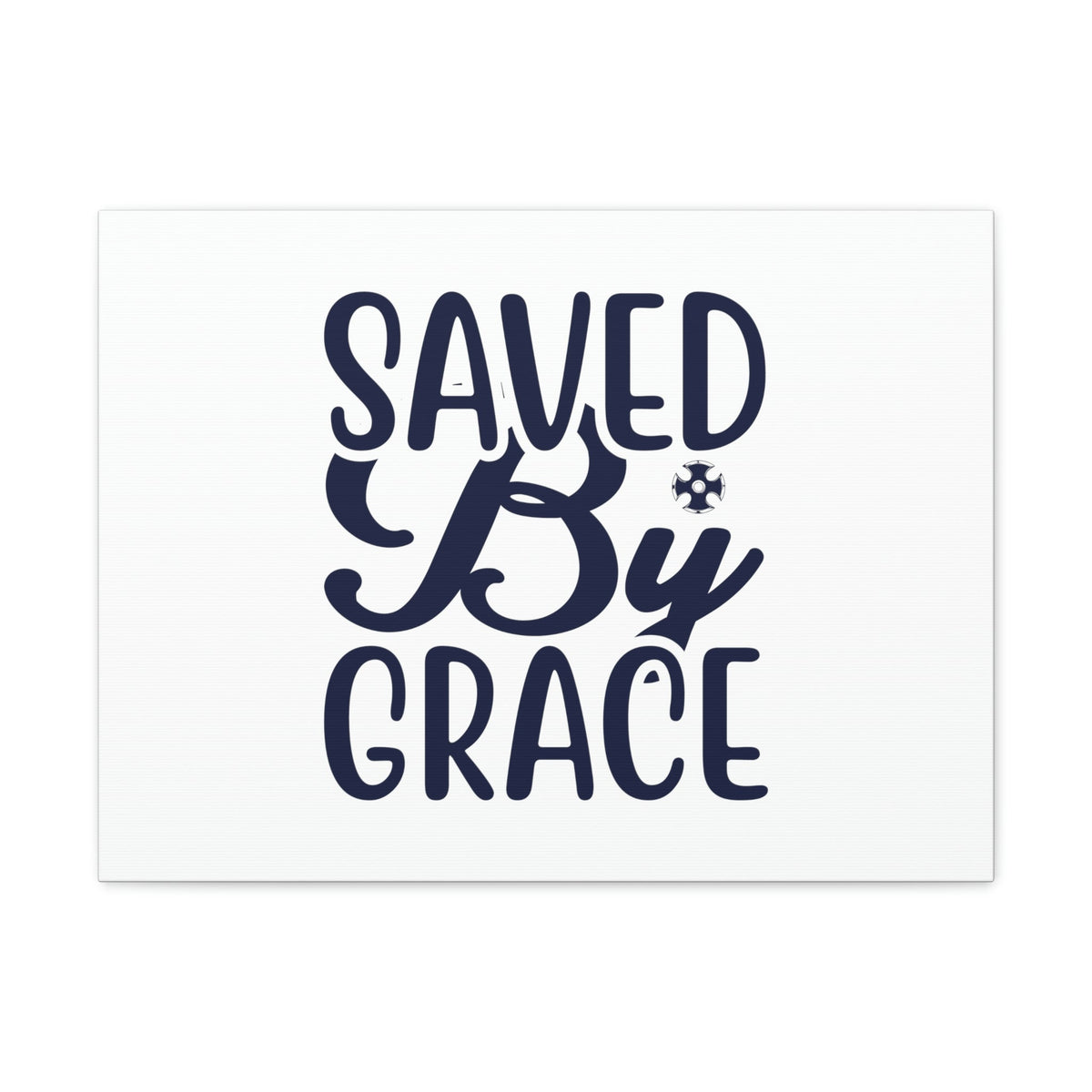 Scripture Walls Saved By Grace Ephesians 2:8 Blue Christian Wall Art Bible Verse Print Ready to Hang Unframed-Express Your Love Gifts