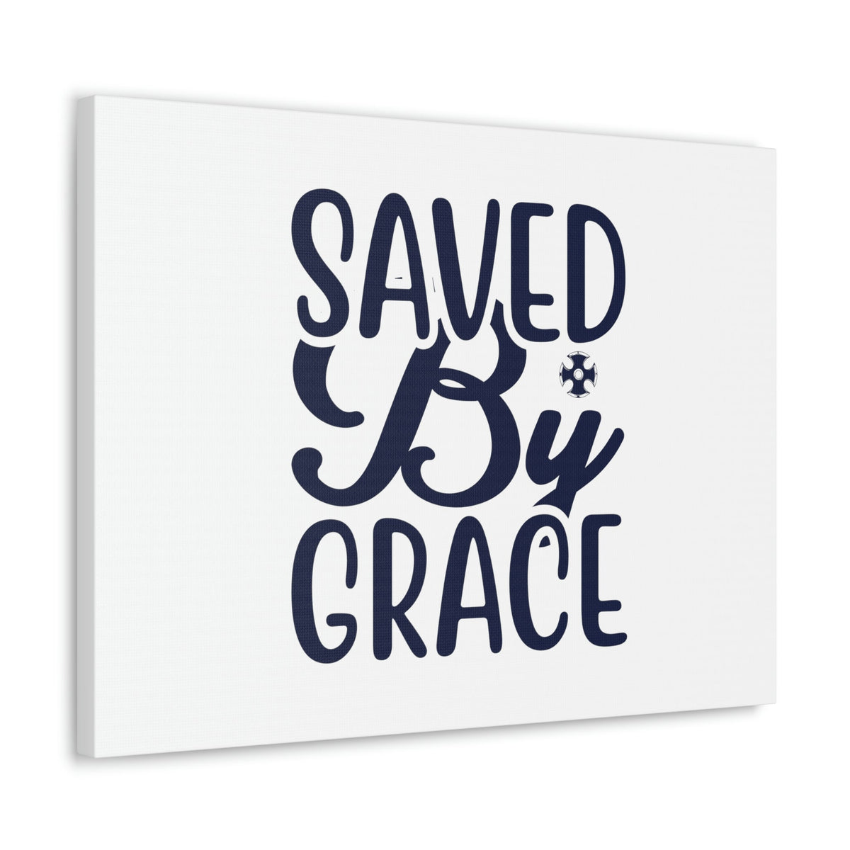 Scripture Walls Saved By Grace Ephesians 2:8 Blue Christian Wall Art Bible Verse Print Ready to Hang Unframed-Express Your Love Gifts