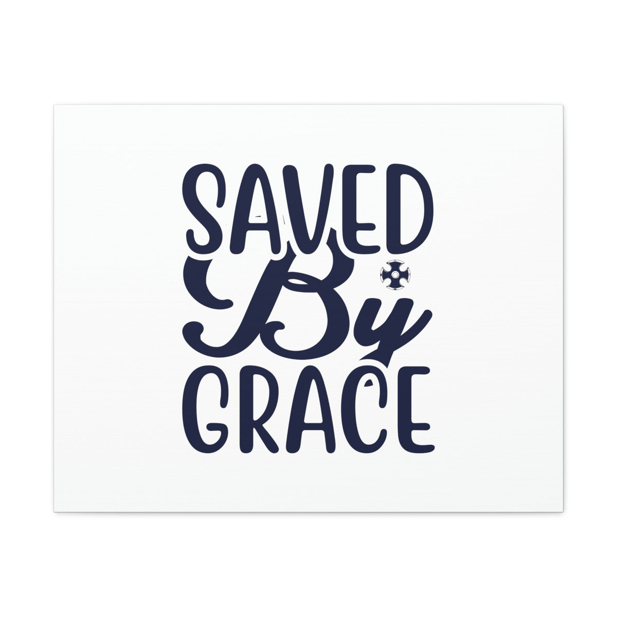 Scripture Walls Saved By Grace Ephesians 2:8 Blue Christian Wall Art Bible Verse Print Ready to Hang Unframed-Express Your Love Gifts