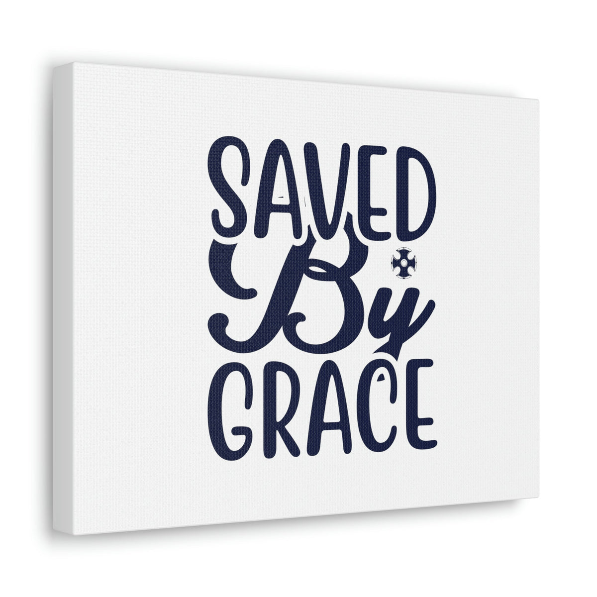 Scripture Walls Saved By Grace Ephesians 2:8 Blue Christian Wall Art Bible Verse Print Ready to Hang Unframed-Express Your Love Gifts
