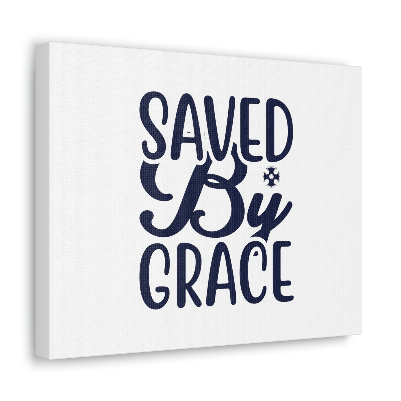 Scripture Walls Saved By Grace Ephesians 2:8 Blue Christian Wall Art Bible Verse Print Ready to Hang Unframed-Express Your Love Gifts