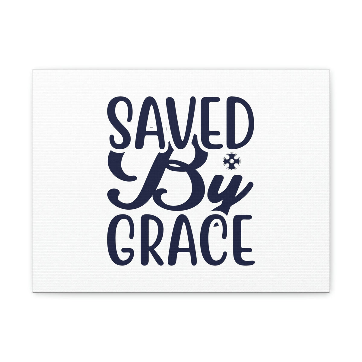 Scripture Walls Saved By Grace Ephesians 2:8 Blue Christian Wall Art Bible Verse Print Ready to Hang Unframed-Express Your Love Gifts