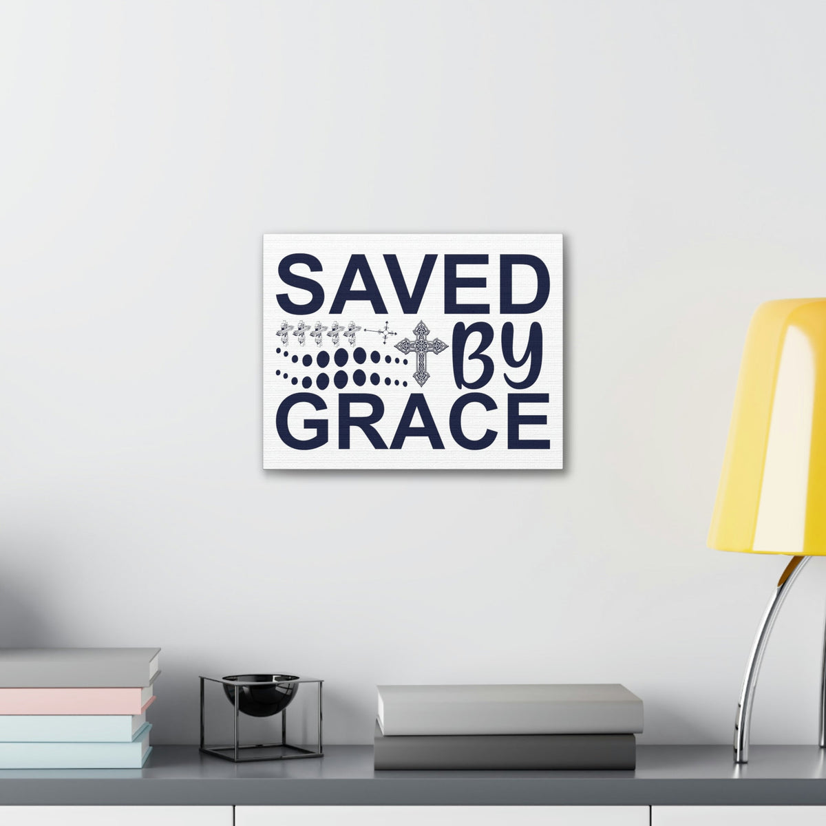Scripture Walls Saved By Grace Ephesians 2:8 Christian Wall Art Print Ready to Hang Unframed-Express Your Love Gifts