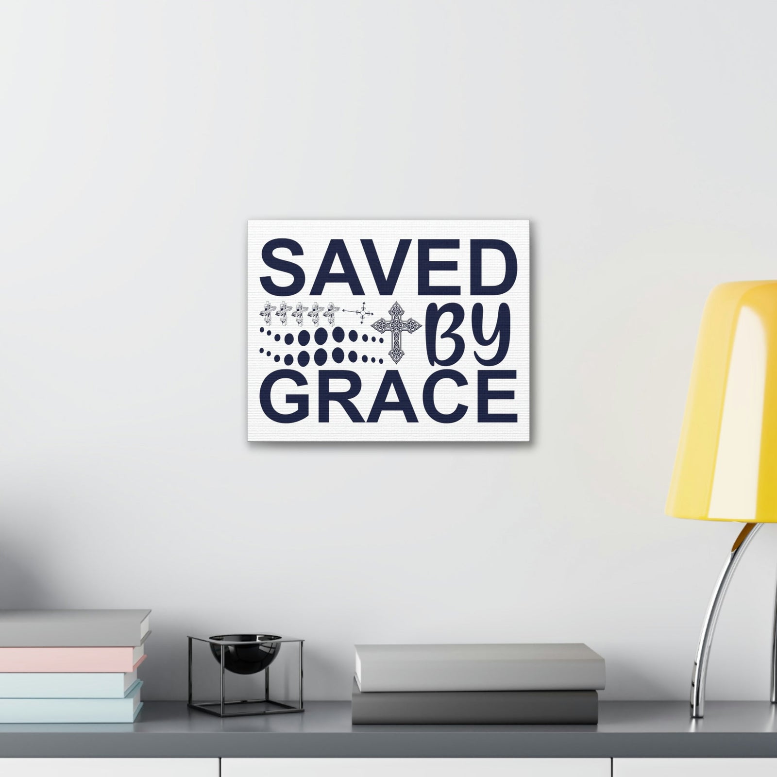 Scripture Walls Saved By Grace Ephesians 2:8 Christian Wall Art Print Ready to Hang Unframed-Express Your Love Gifts
