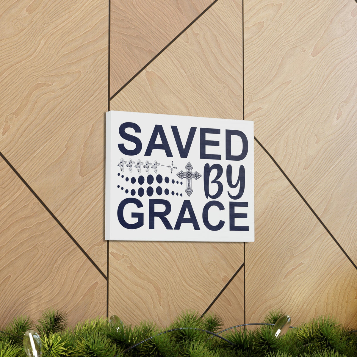 Scripture Walls Saved By Grace Ephesians 2:8 Christian Wall Art Print Ready to Hang Unframed-Express Your Love Gifts