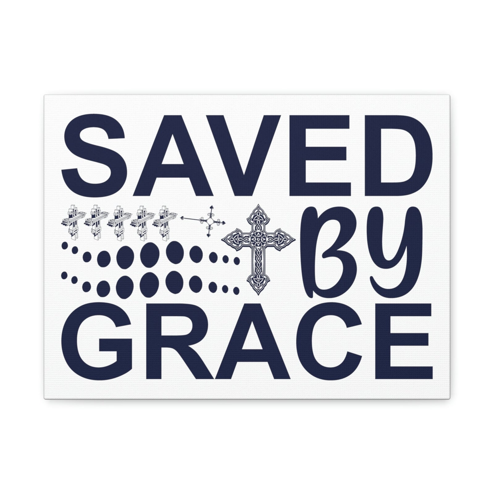 Scripture Walls Saved By Grace Ephesians 2:8 Christian Wall Art Print Ready to Hang Unframed-Express Your Love Gifts