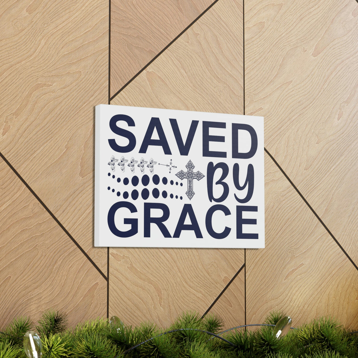 Scripture Walls Saved By Grace Ephesians 2:8 Christian Wall Art Print Ready to Hang Unframed-Express Your Love Gifts