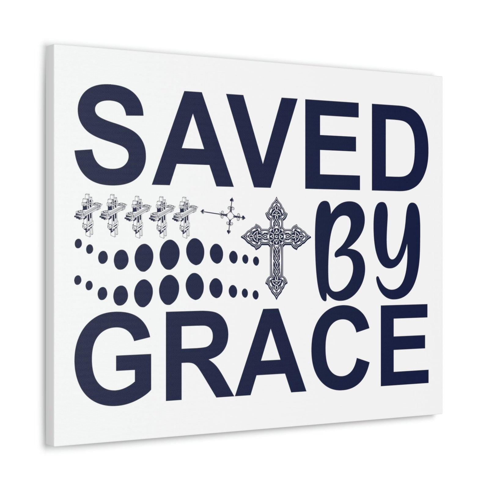 Scripture Walls Saved By Grace Ephesians 2:8 Christian Wall Art Print Ready to Hang Unframed-Express Your Love Gifts