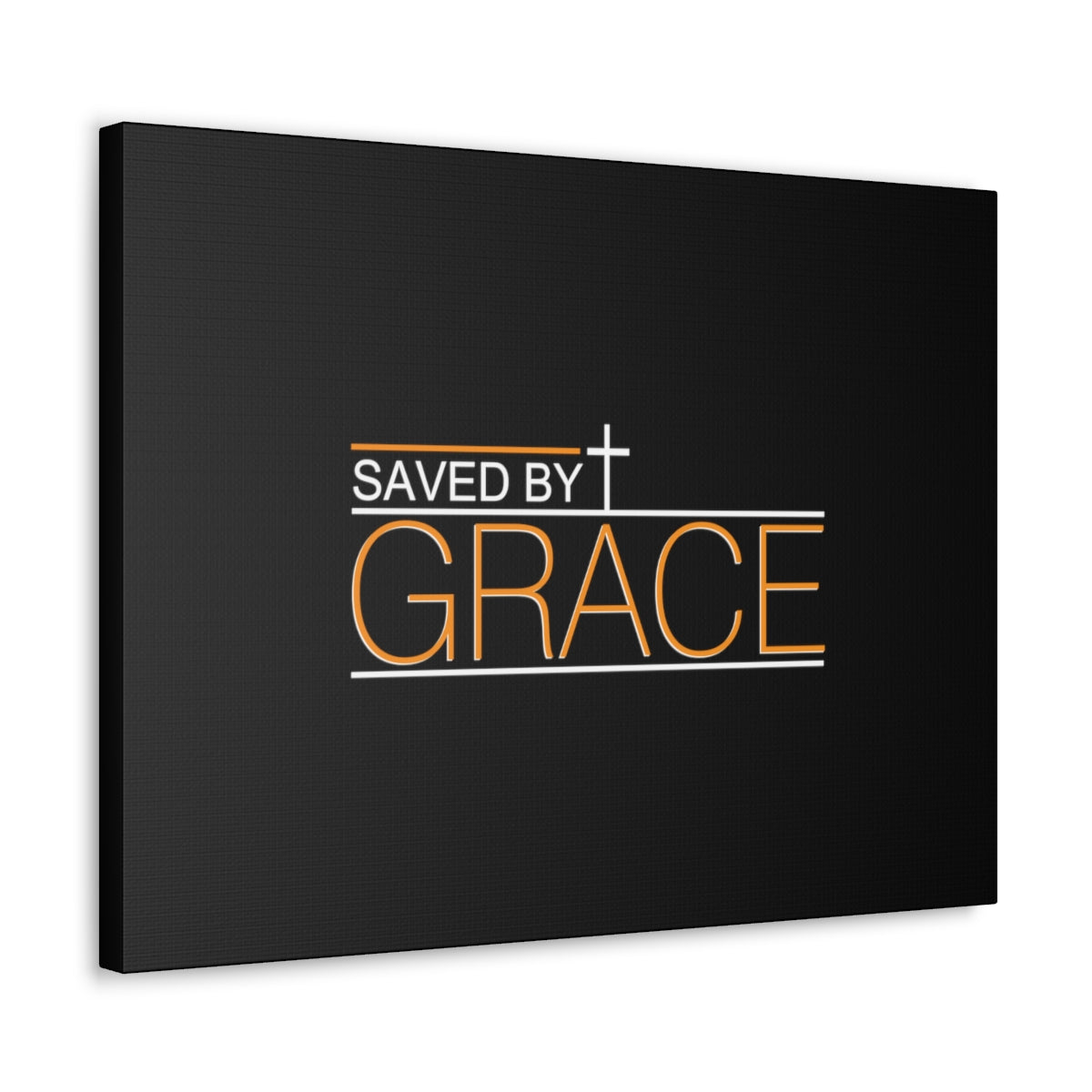 Scripture Walls Saved By Grace Ephesians 2:8 Orange Christian Wall Art Bible Verse Print Ready to Hang Unframed-Express Your Love Gifts