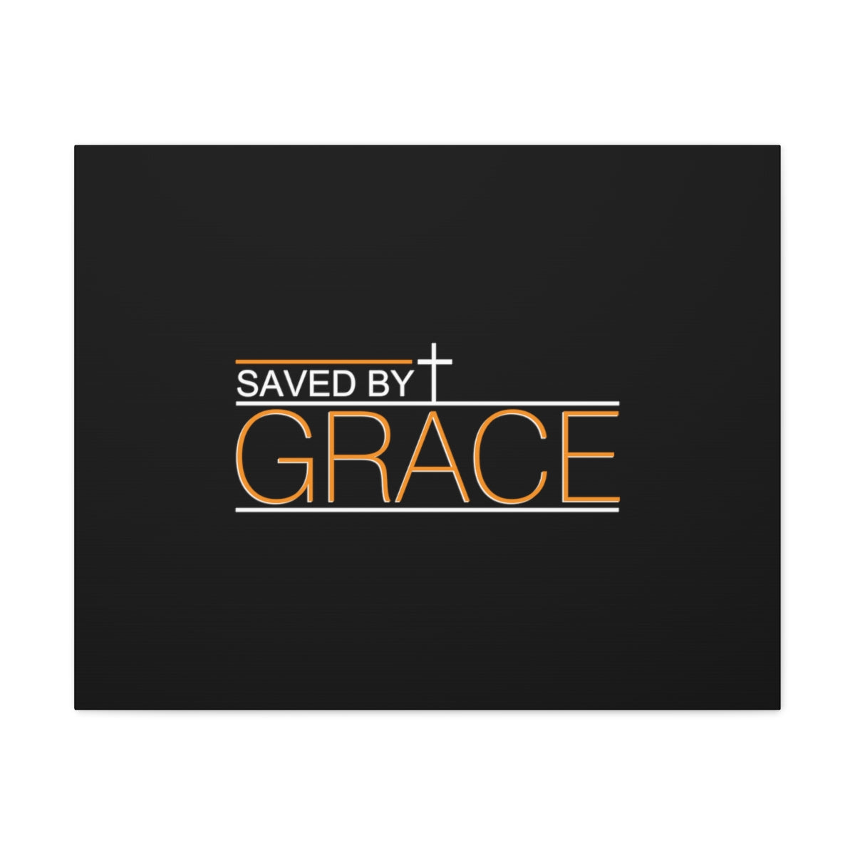 Scripture Walls Saved By Grace Ephesians 2:8 Orange Christian Wall Art Bible Verse Print Ready to Hang Unframed-Express Your Love Gifts