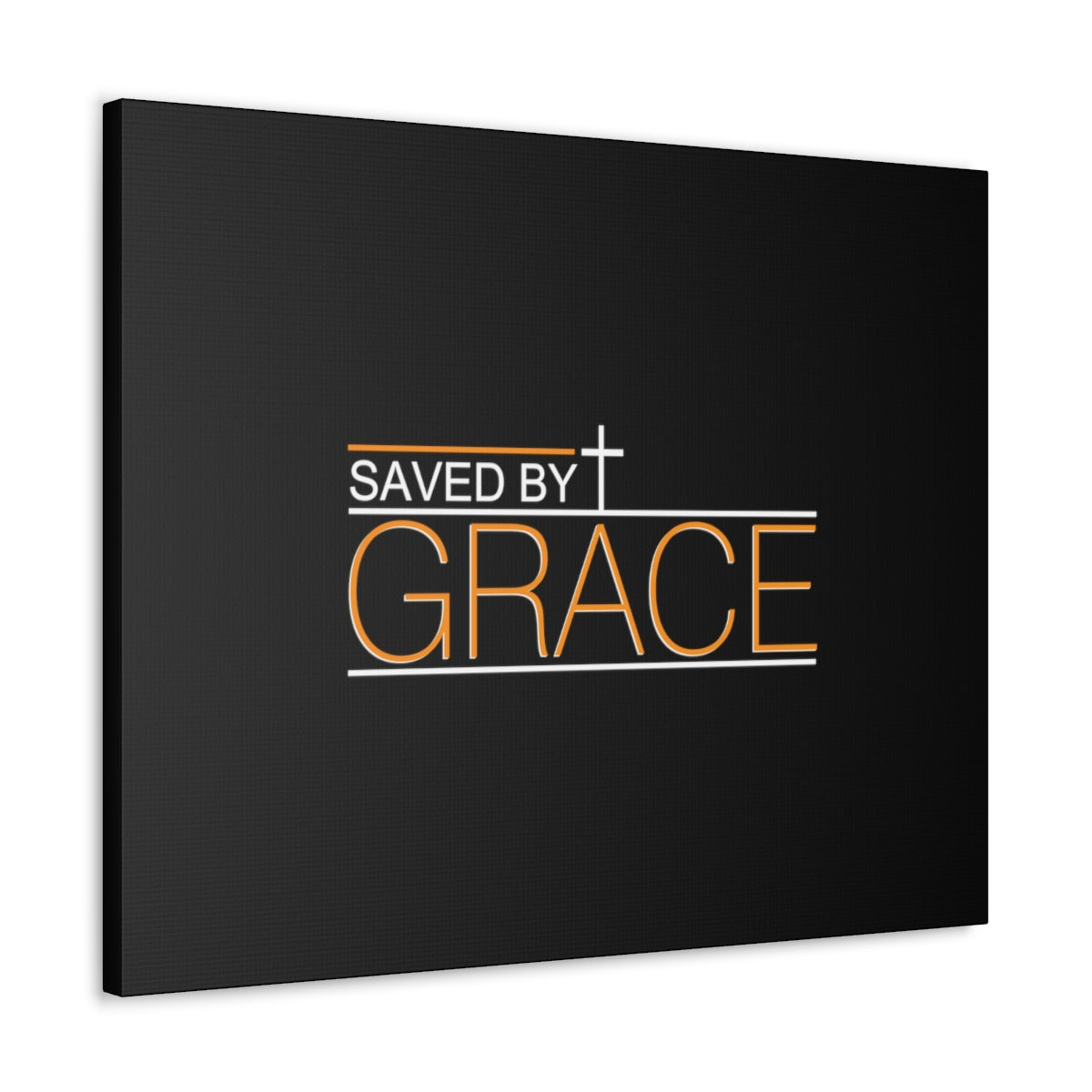 Scripture Walls Saved By Grace Ephesians 2:8 Orange Christian Wall Art Bible Verse Print Ready to Hang Unframed-Express Your Love Gifts