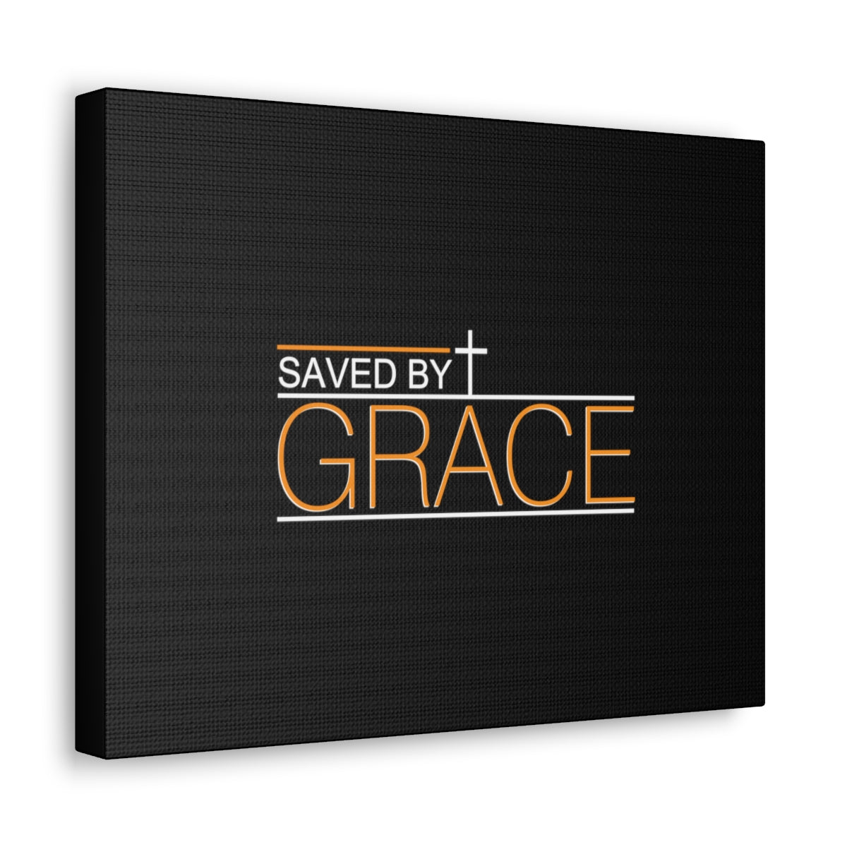 Scripture Walls Saved By Grace Ephesians 2:8 Orange Christian Wall Art Bible Verse Print Ready to Hang Unframed-Express Your Love Gifts