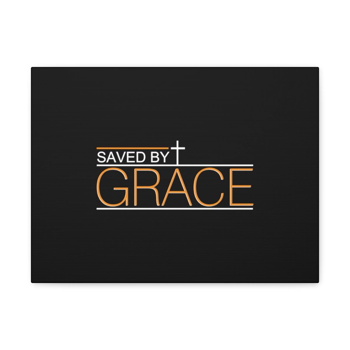 Scripture Walls Saved By Grace Ephesians 2:8 Orange Christian Wall Art Bible Verse Print Ready to Hang Unframed-Express Your Love Gifts