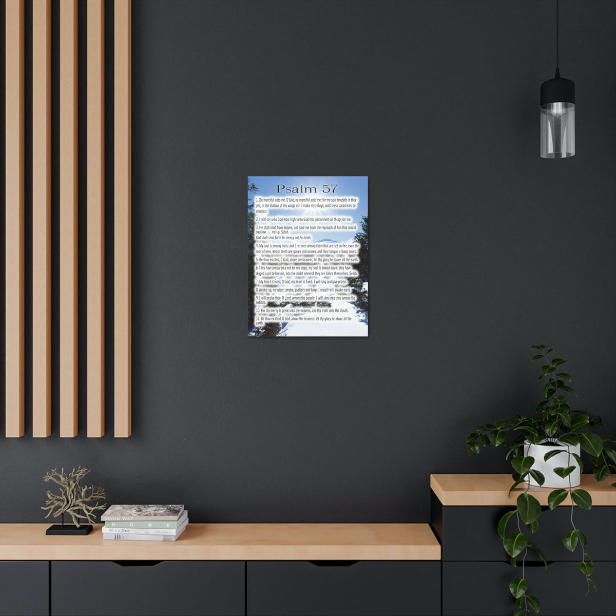 Scripture Walls Saved By Your Mercy Psalm 57:1 Christian Wall Art Print Ready to Hang Unframed-Express Your Love Gifts