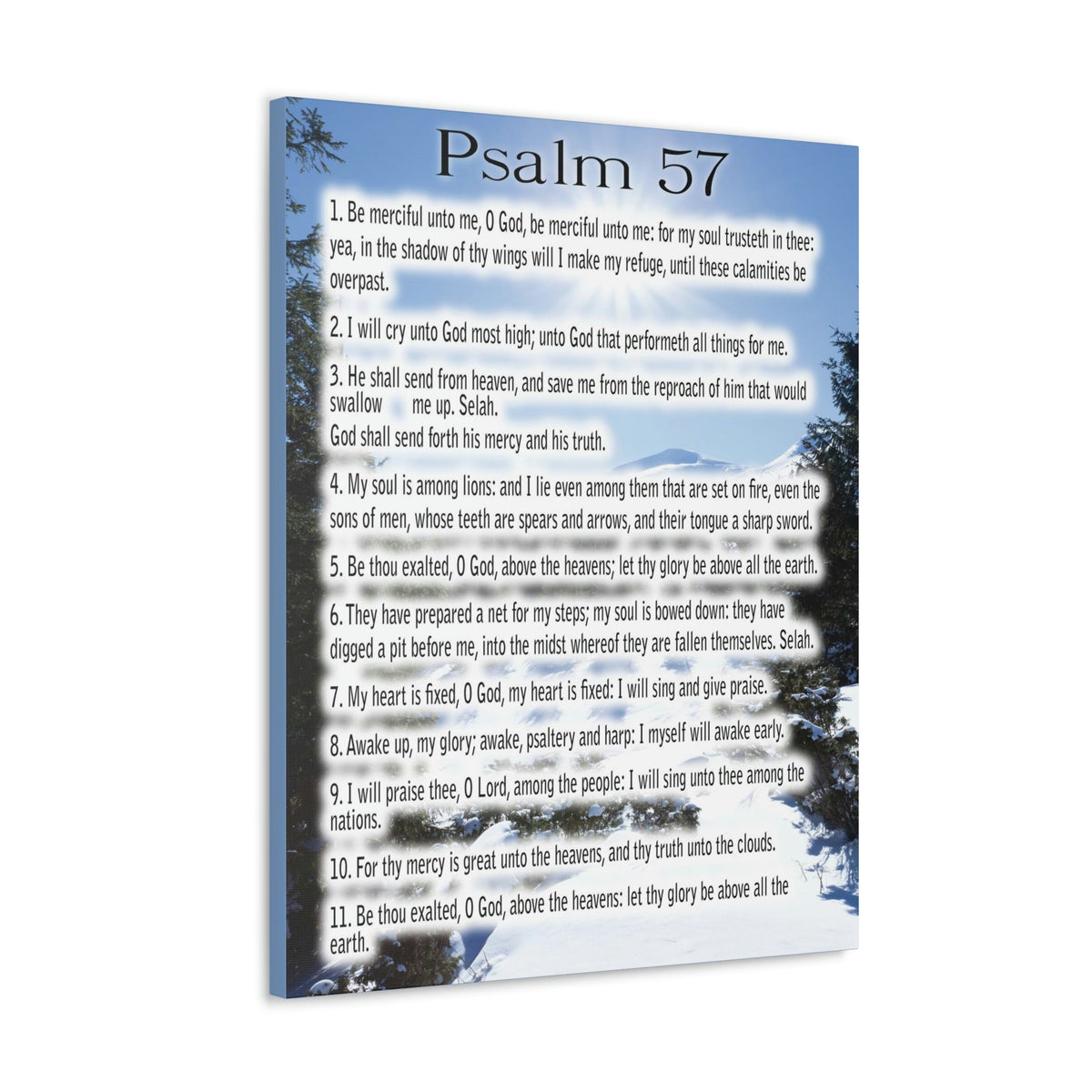 Scripture Walls Saved By Your Mercy Psalm 57:1 Christian Wall Art Print Ready to Hang Unframed-Express Your Love Gifts