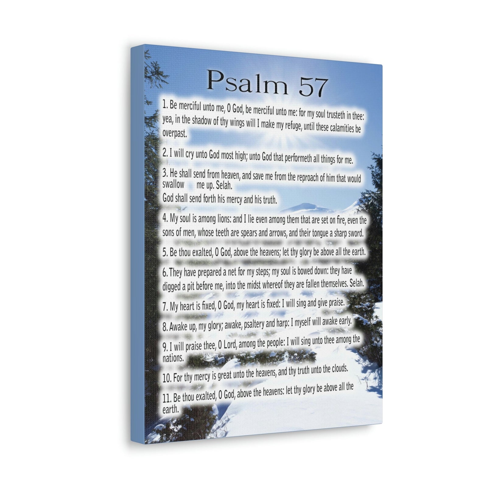 Scripture Walls Saved By Your Mercy Psalm 57:1 Christian Wall Art Print Ready to Hang Unframed-Express Your Love Gifts