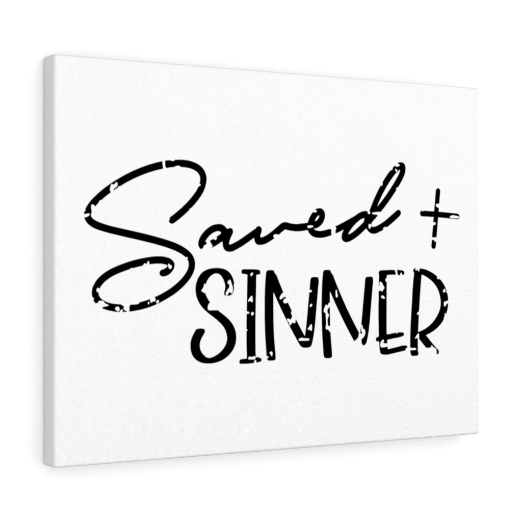 Scripture Walls Saved Sinner Bible Verse Canvas Christian Wall Art Ready to Hang Unframed-Express Your Love Gifts