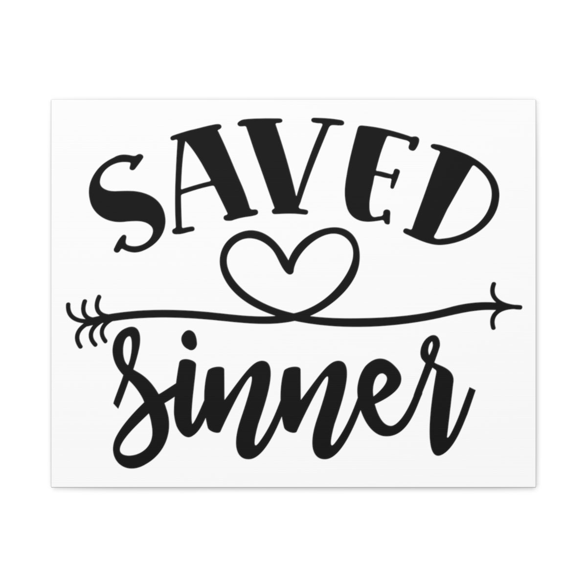 Scripture Walls Saved Sinner Heart 1 Timothy 1:15 Christian Wall Art Print Ready to Hang Unframed-Express Your Love Gifts