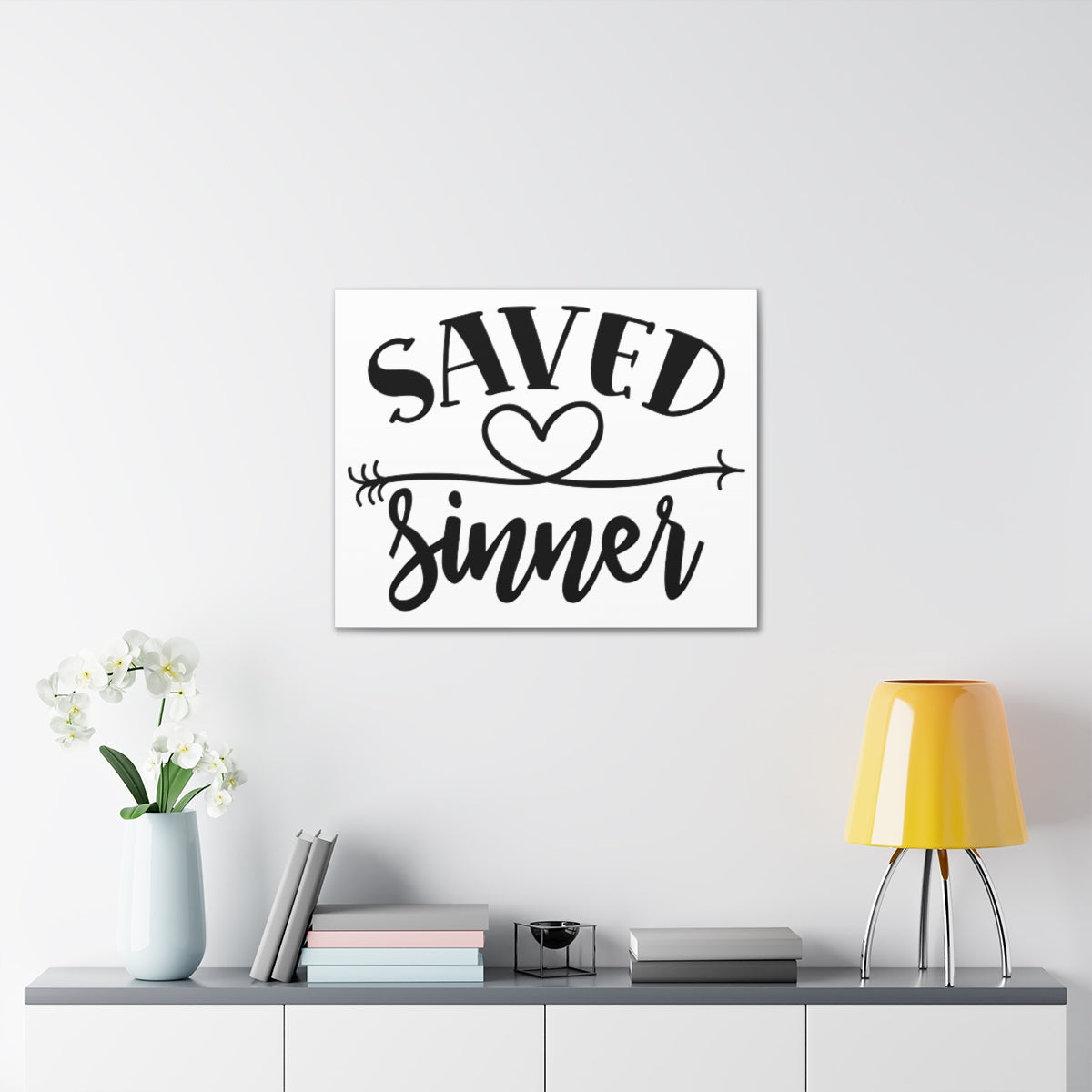 Scripture Walls Saved Sinner Heart 1 Timothy 1:15 Christian Wall Art Print Ready to Hang Unframed-Express Your Love Gifts