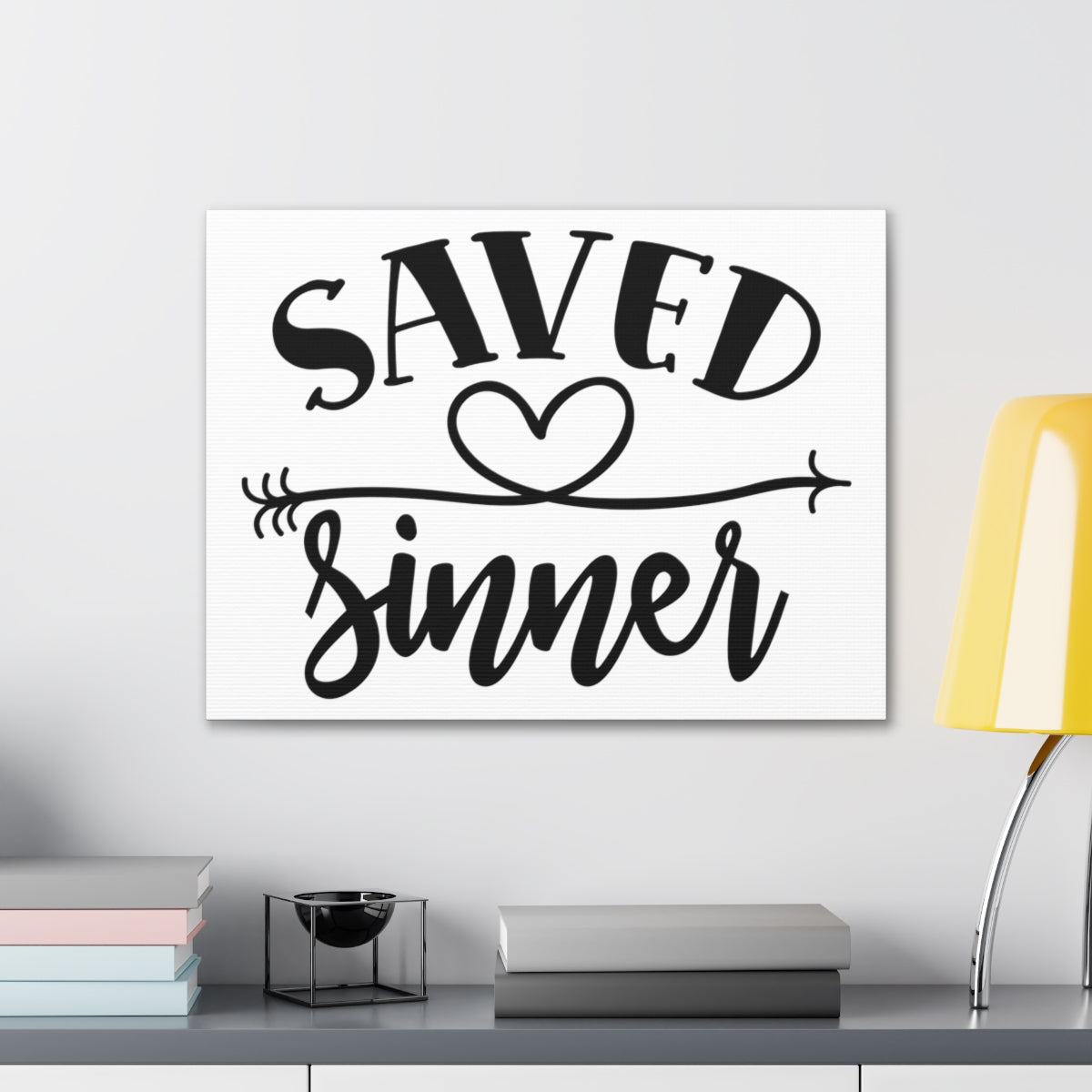 Scripture Walls Saved Sinner Heart 1 Timothy 1:15 Christian Wall Art Print Ready to Hang Unframed-Express Your Love Gifts