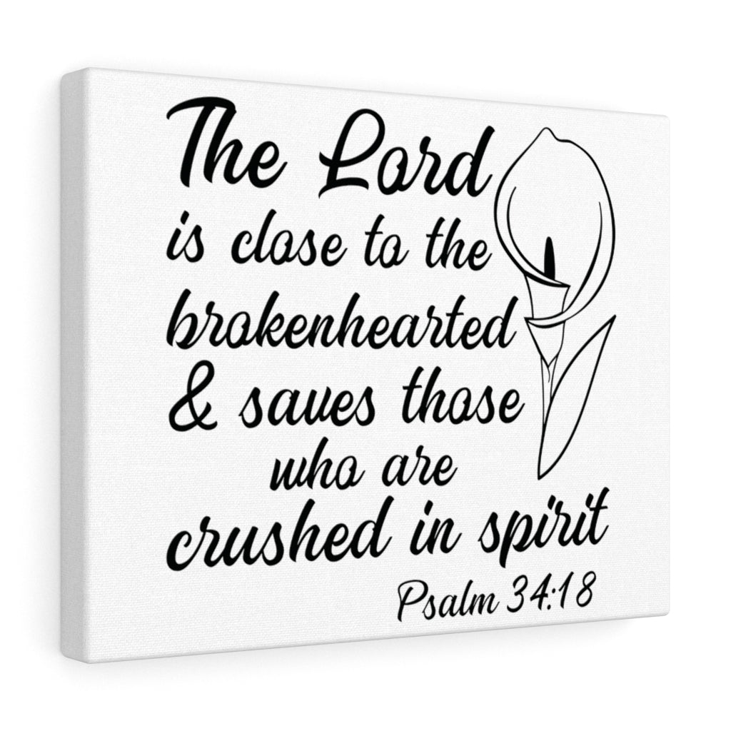 Scripture Walls Saves Those Who Psalm 34:18 Bible Verse Canvas Christian Wall Art Ready to Hang Unframed-Express Your Love Gifts