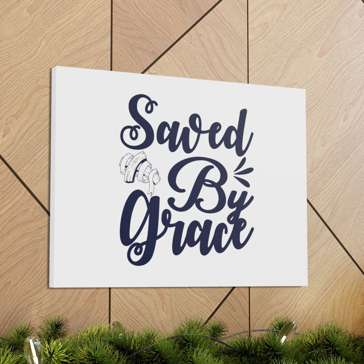 Scripture Walls Sawed By Grace Acts 15:11 Christian Wall Art Bible Verse Print Ready to Hang Unframed-Express Your Love Gifts