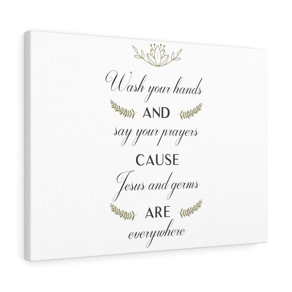 Scripture Walls Say Your Prayers Bible Verse Canvas Christian Wall Art Ready to Hang Unframed-Express Your Love Gifts