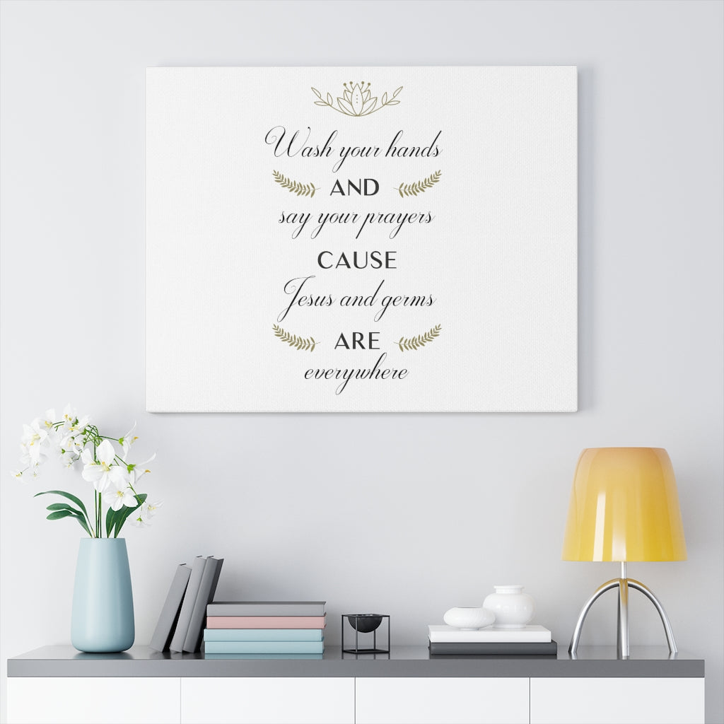Scripture Walls Say Your Prayers Bible Verse Canvas Christian Wall Art Ready to Hang Unframed-Express Your Love Gifts