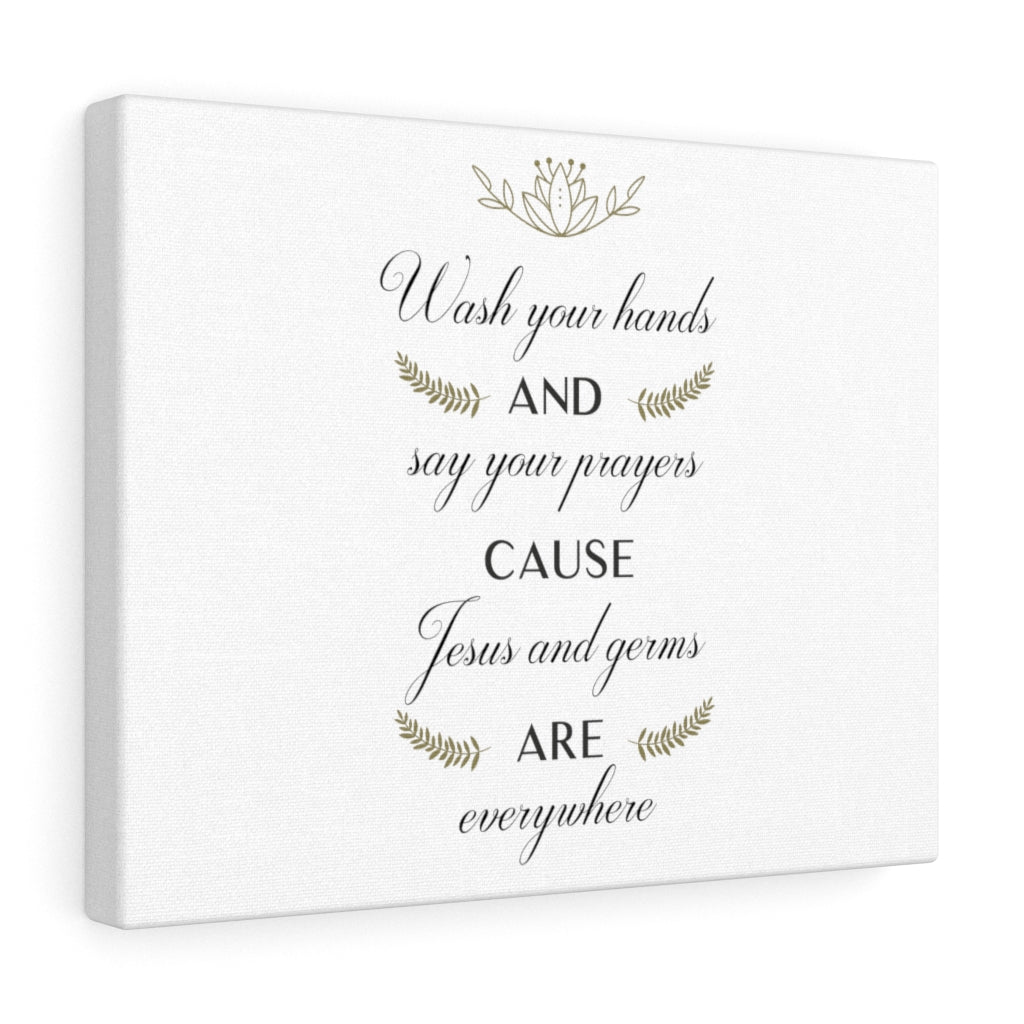 Scripture Walls Say Your Prayers Bible Verse Canvas Christian Wall Art Ready to Hang Unframed-Express Your Love Gifts