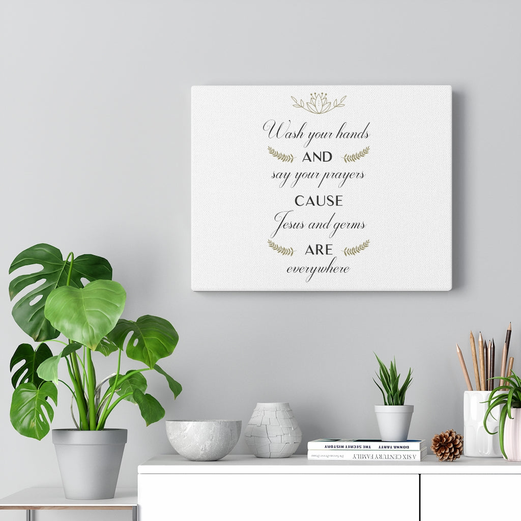 Scripture Walls Say Your Prayers Bible Verse Canvas Christian Wall Art Ready to Hang Unframed-Express Your Love Gifts