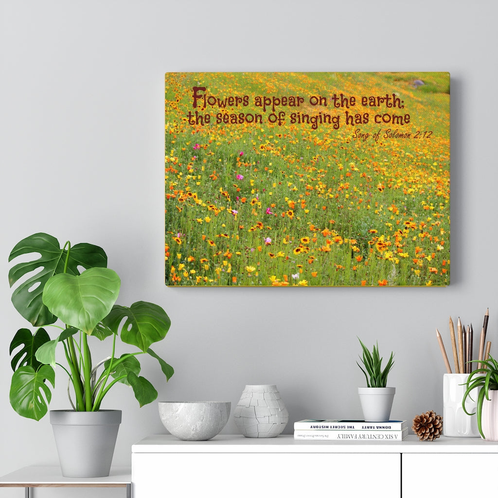 Scripture Walls Season Of Singing Song Of Solomon 2:12 Bible Verse Canvas Christian Wall Art Ready to Hang Unframed-Express Your Love Gifts