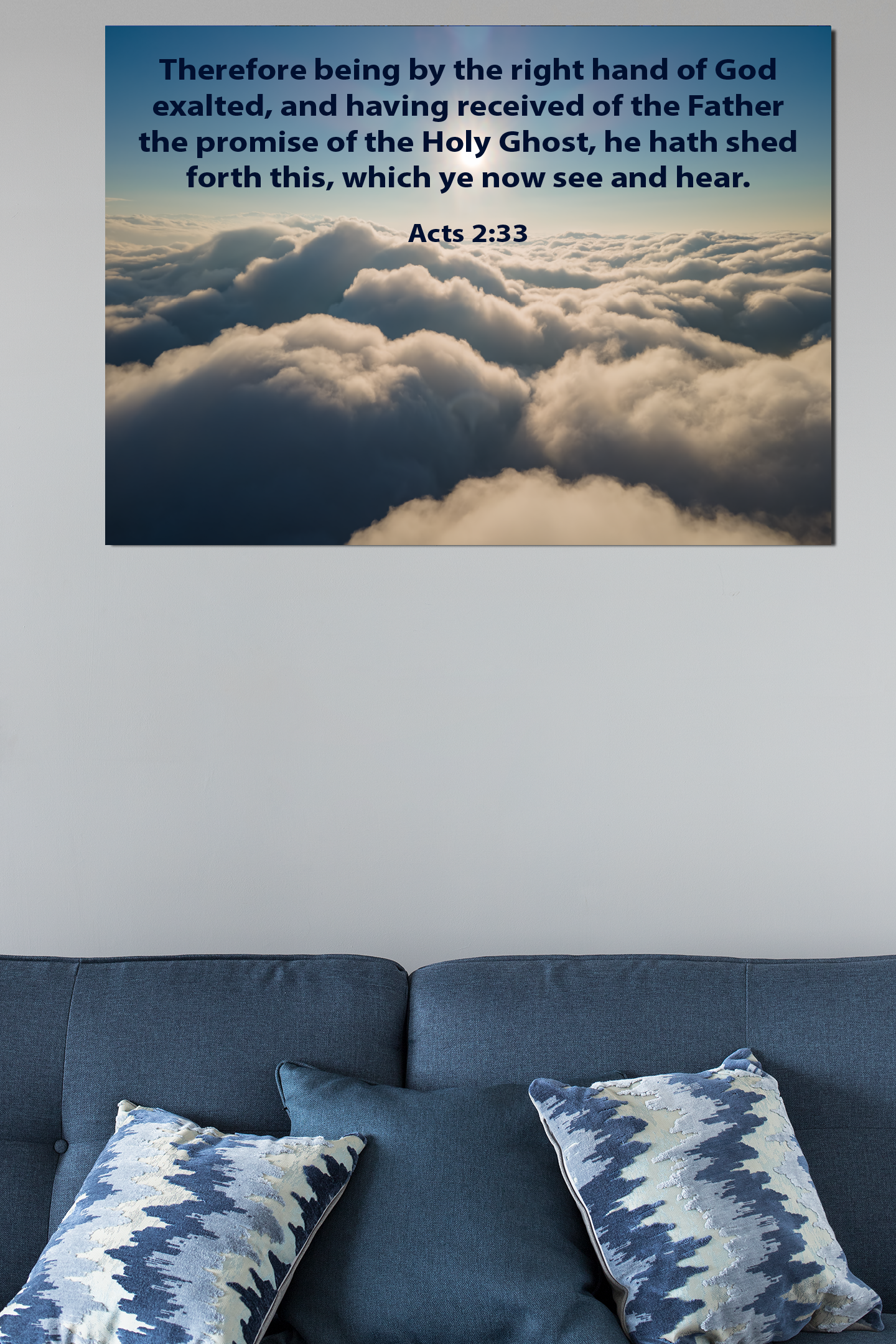 Scripture Walls See and Hear Acts 2:33 Christian Home Decor Bible Art Unframed-Express Your Love Gifts